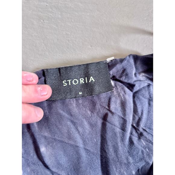 Storia Blue Ombré Crinkle Maxi Dress Medium Festival Beach Mermaid Vibes - Picture 4 of 7